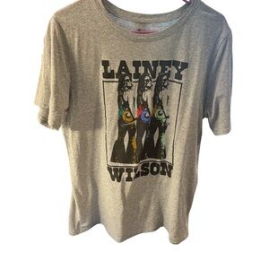 Lainey Wilson Heather Gray Graphic Tee Cottagecore Casual XL New